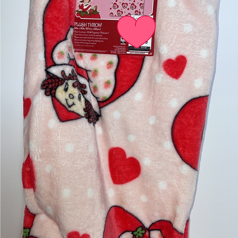 Strawberry Shortcake Plush Throw Blanket